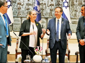 Wanderlei Barbosa com o governador de Rondônia, Marcos Rocha, e o presidente do Estado de Israel, Isaac Herzog